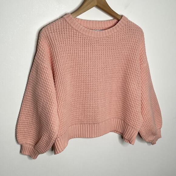 Heartworking Knitwear I Love Mr Mittens Womens Cropped Sweater XS/S Peach Cotton - Picture 2 of 7
